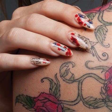 11 TattooInspired Nail Art Ideas We’re Loving Nail art designs, Nail