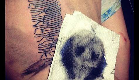 It's a tattoo to ward off evil spirits... this is what happened when