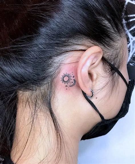 Tattoos Behind The Ear Sun