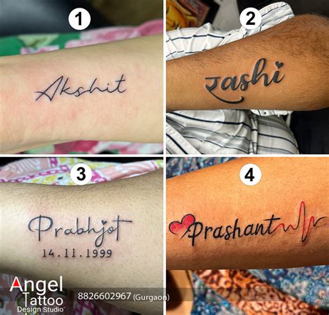 Tattoos Of Multiple Names Designs