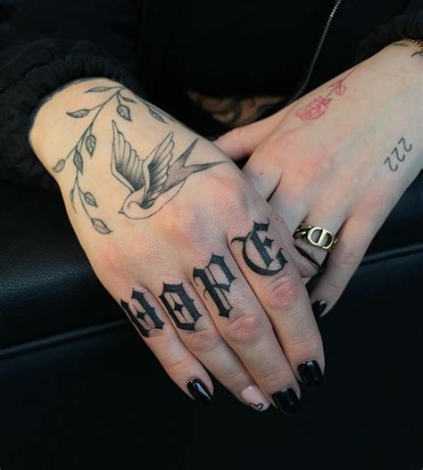 Tattoos On Hand Words