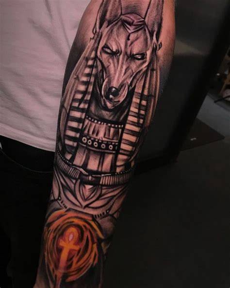 Tatuaje de Anubis, Egipcios Tatuajes perros, Anubis