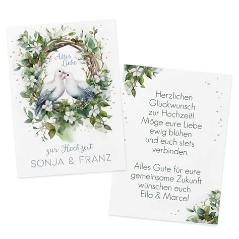 Hochzeit Tauben Spruch Hochzeits Idee