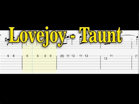 taunt lovejoy guitar tabs