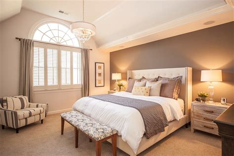 Taupe And Blue Master Bedroom