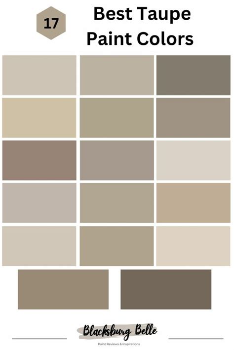Taupe Paint Colour Chart