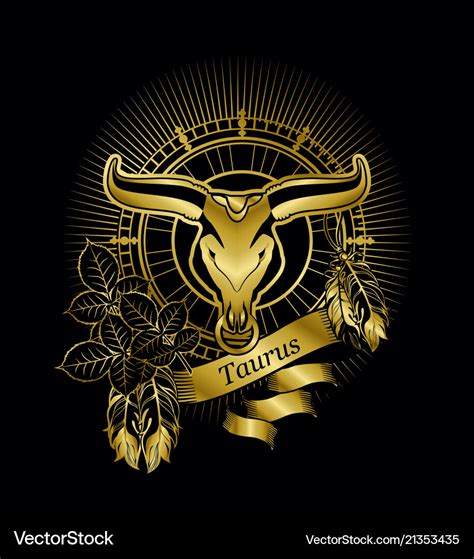 Zodiac Signs Taurus Bull Icon Stock Vector Illustration of horoscopes