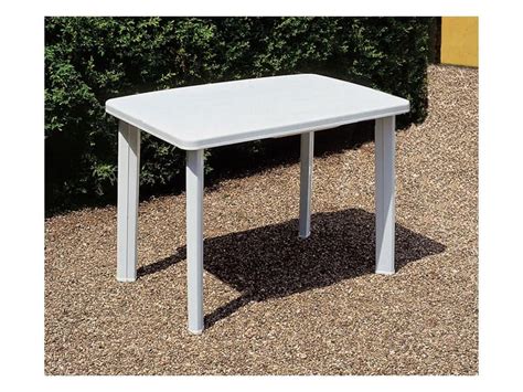 tavolo da esterno in plastica bianco