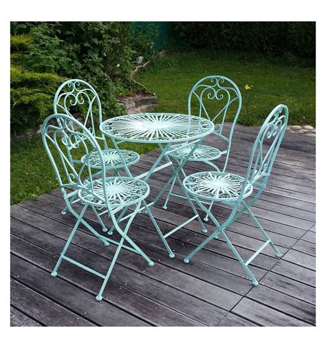 tavolo e sedie in ferro battuto da giardino