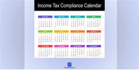 tax compliance calendar
