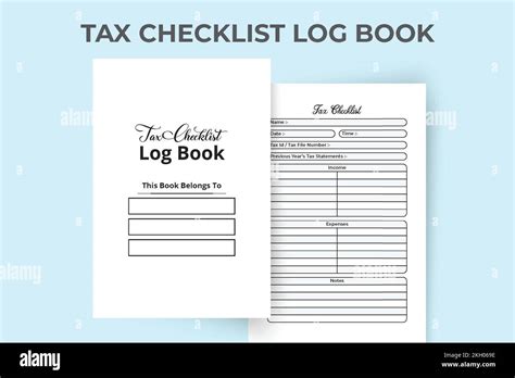 Tax Log Book Template