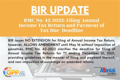 Tax Return 2022 Update