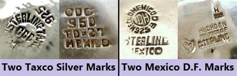 taxco mexico sterling silver makers marks