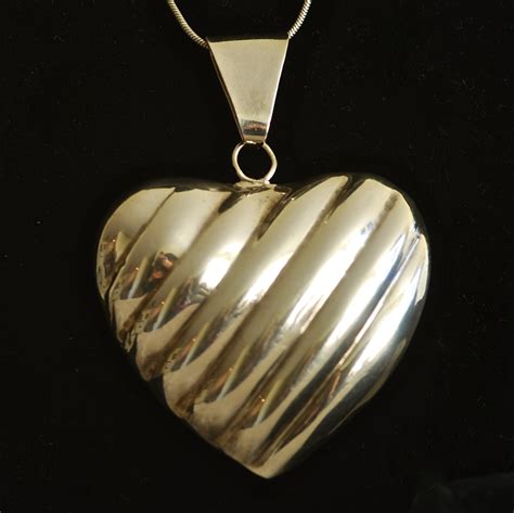 taxco silver necklace with heart