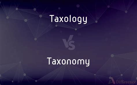 taxology vs taxonomy