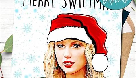 Taylor Swift Merry Swiftmas Christmas Card Template Printable Bobotemp