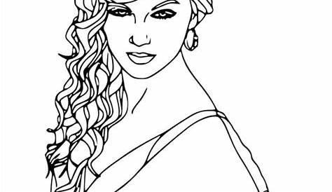 Taylor Swift Coloring Page Printable