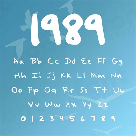 taylor swift 1989 taylor's version font