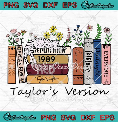 taylor swift albums as books svg