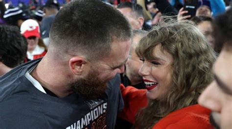 taylor swift and travis kelce after game