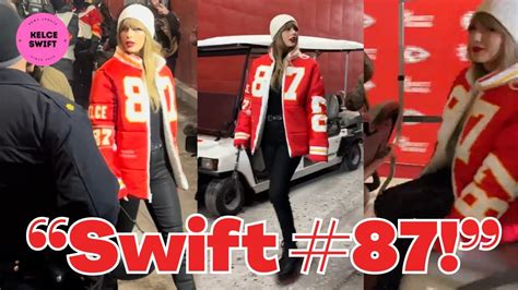 taylor swift arriving at arrowhead