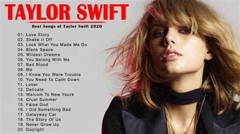 taylor swift complete list of songs