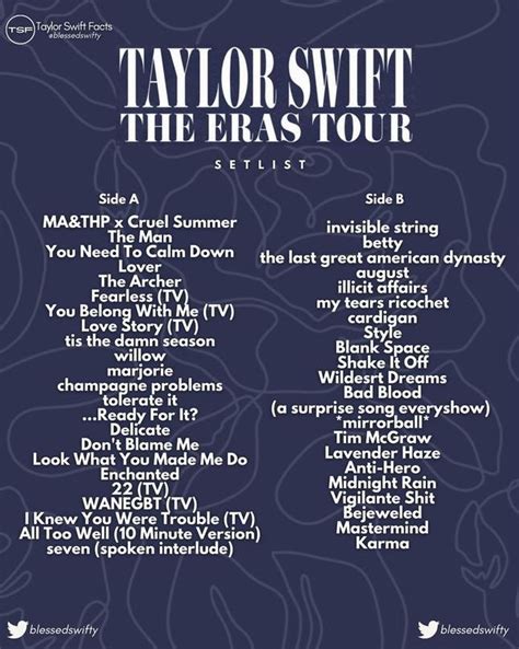 taylor swift eras tour 2024 setlist
