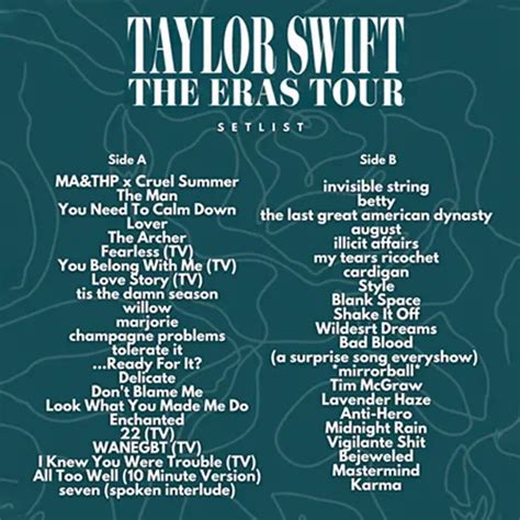 taylor swift eras tour setlist singapore