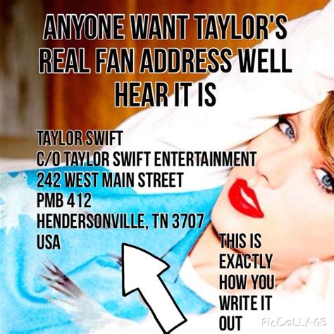 taylor swift fan mail