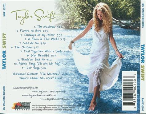 taylor swift first album songs