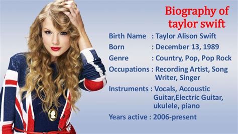 taylor swift information biography