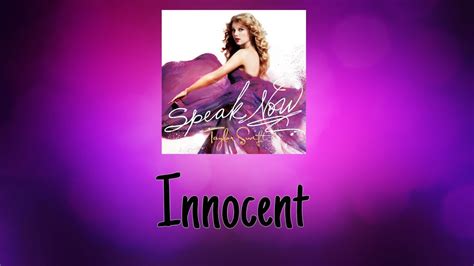 taylor swift innocent meaning