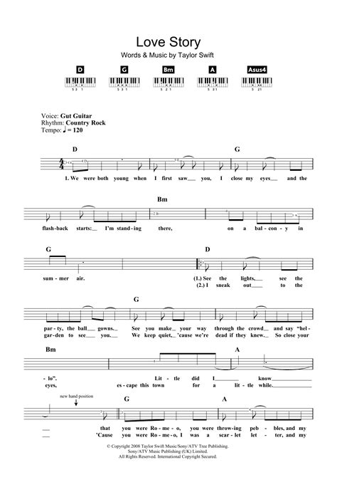 taylor swift love story piano chords