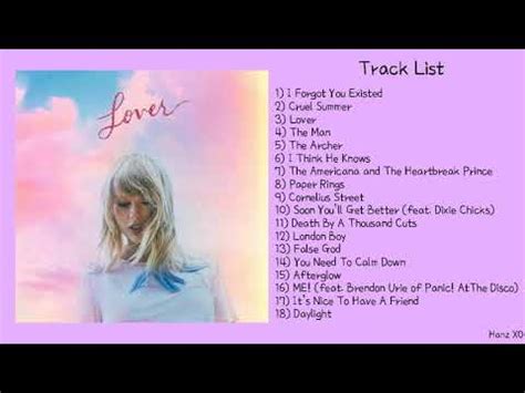 taylor swift lover album songs list
