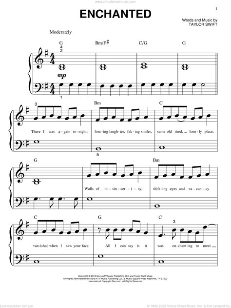 taylor swift piano notes with letters
