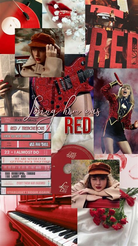 taylor swift red album collage