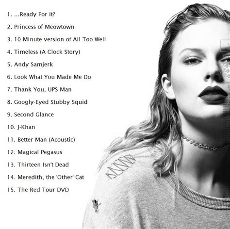 taylor swift reputation album songs list