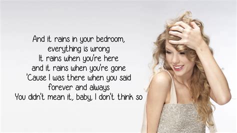 taylor swift song forever and always lyrics