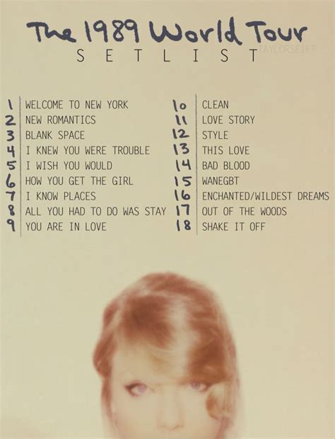 taylor swift song list 1989