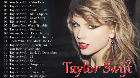taylor swift songs list youtube