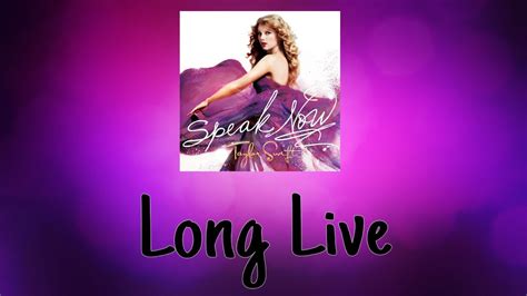 taylor swift songs long live