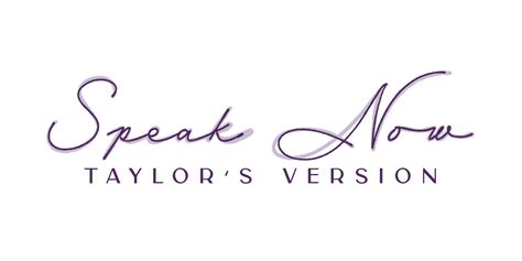 taylor swift speak now taylor's version logo