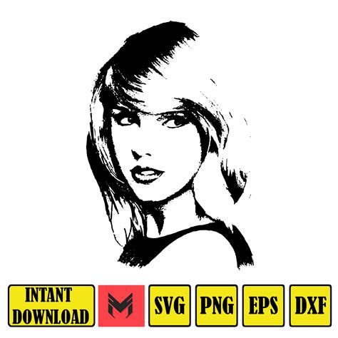 taylor swift svg black and white