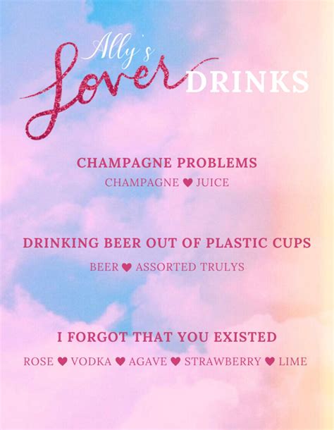 taylor swift themed cocktail names