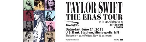 taylor swift tour 2023 us bank stadium