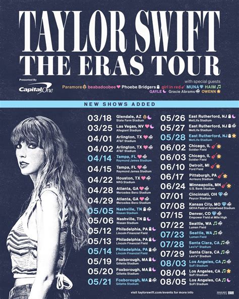 taylor swift tour dates fall 2023