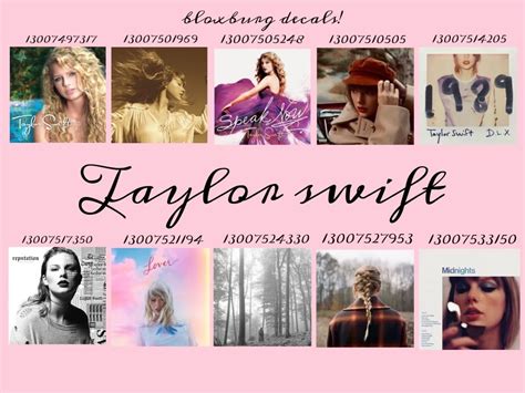 Taylor Swift Vinyl Bloxburg Code