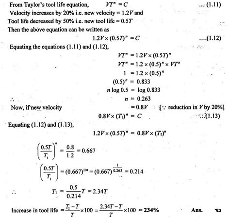 Taylor Tool Life Equation Example Problems Pdf