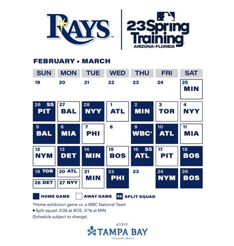 tb rays 2023 schedule