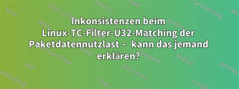 Tc U32 Filter Example